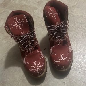 Timberland Christmas sweater boots